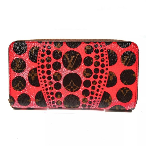 Louis Vuitton Kusama Red Dot Pumpkin Long Zippy Wallet - Picture 1 of 10